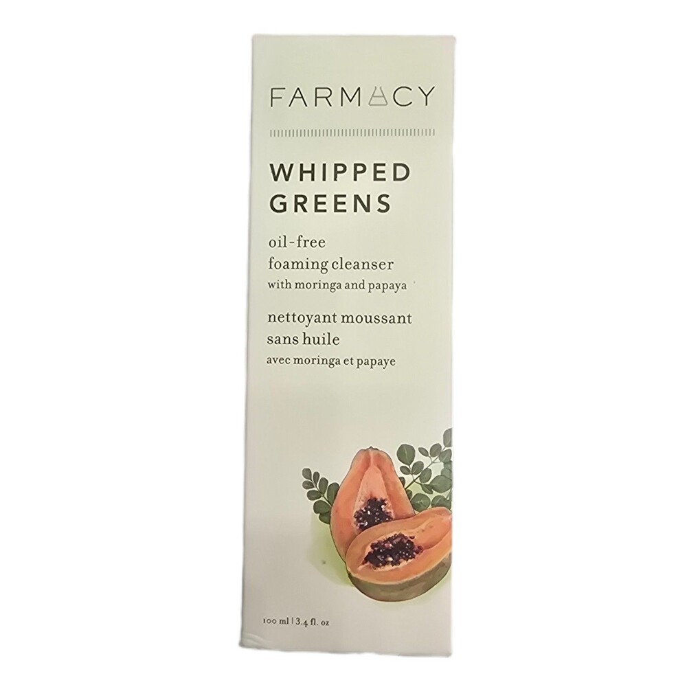 FARMACY Whipped Greens Oil-Free Foaming Cleanser w/Moringa and Papaya 3.4 oz NIB